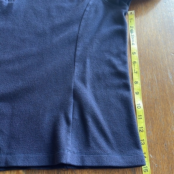 Lands End Micro Fleece Pullover 3/4 Zipper Size Lg 14-16 Navy Blue Long Sleeve - Picture 8 of 12